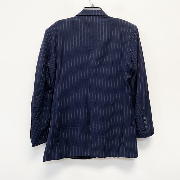 Wild Fable Women's Oversized Blazer Navy Pinstripe Size XS - Picture 3 of 6